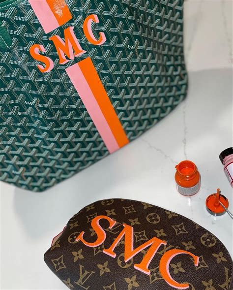 goyard bag hand painted|luxury handbags Goyard.